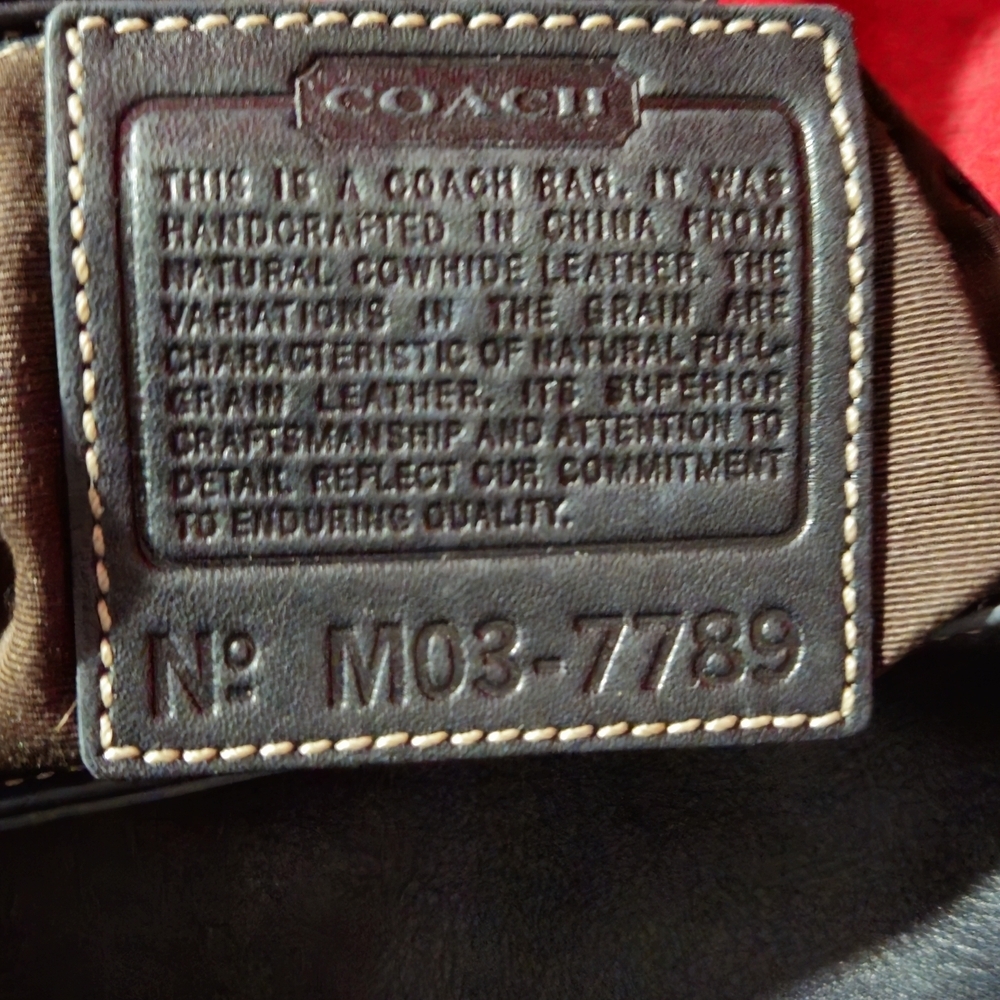 Vintage Coach Hampton Black Leather Hobo Shoulder Bag - Picture 8 of 13